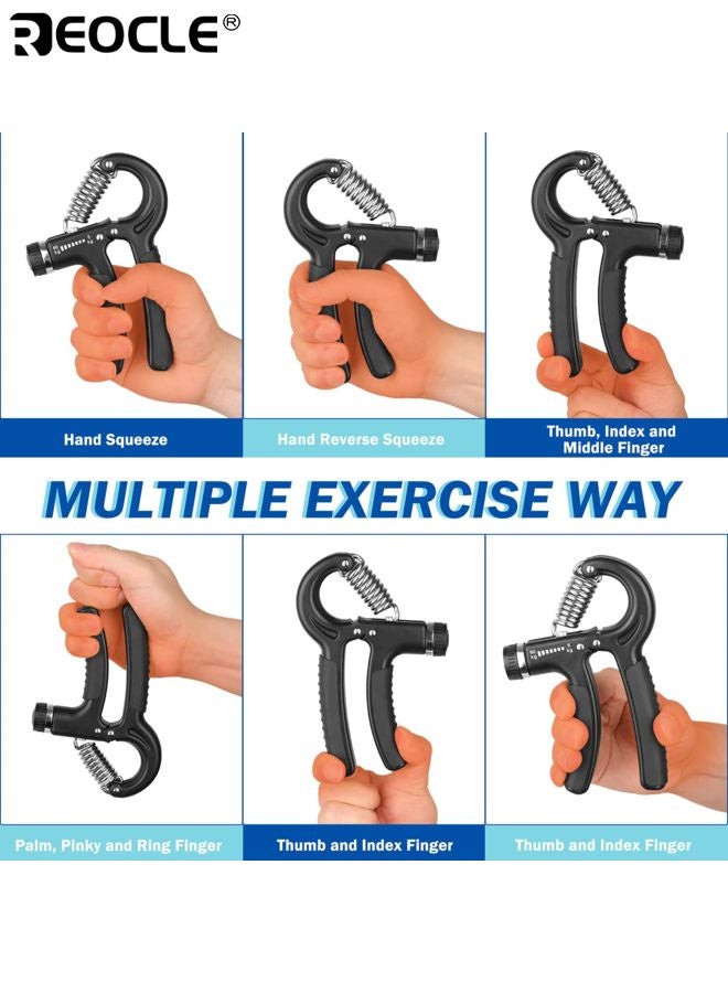 REOCLE Hand Grip Strengthener Adjustable 5-60KG Resistance Heavy-Duty Spring Finger Stretcher Ergonomic Design Training Equipment ldeal for Muscle Building and Recovery - Image 3