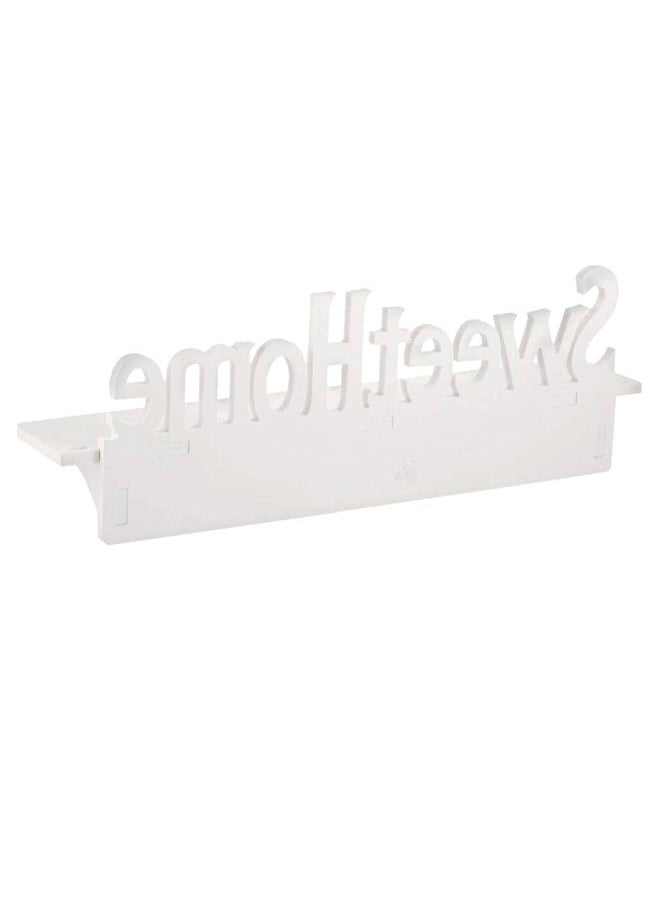 NIBEMINENT Sweet Home Wall Hanging Key Holder Hook White/Black 47 x 9centimeter  - Image 2