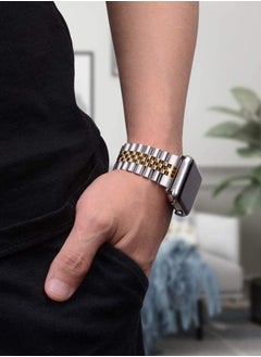 ELTRAZONE Ultra Thin Stainless Steel Metal Wristband Strap for Apple Watch 42/44/45/49mm, Replacement Bracelet Band Compatible with Apple Watch Series Ultra 8/7/6/5/4/3/2/1/SE  - Image 5