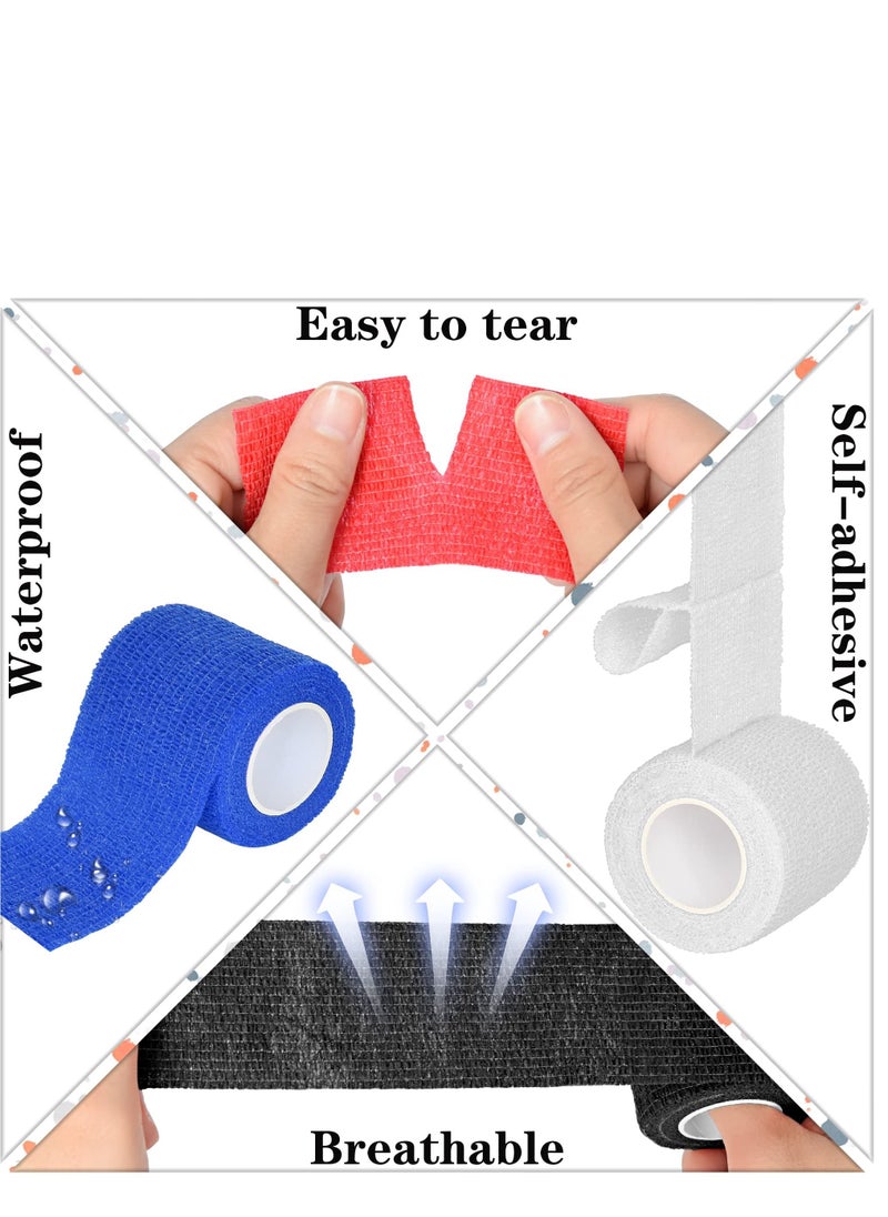Sweet seven 12 Rolls White Self Adherent Bandage Wrap - 2" x 5 Yards - Breathable & Elastic - Ideal for Sports, Wrist, Ankle, Tattoos - Vet Tape - Adhesive Bandage for Long-lasting Support  - Image 2