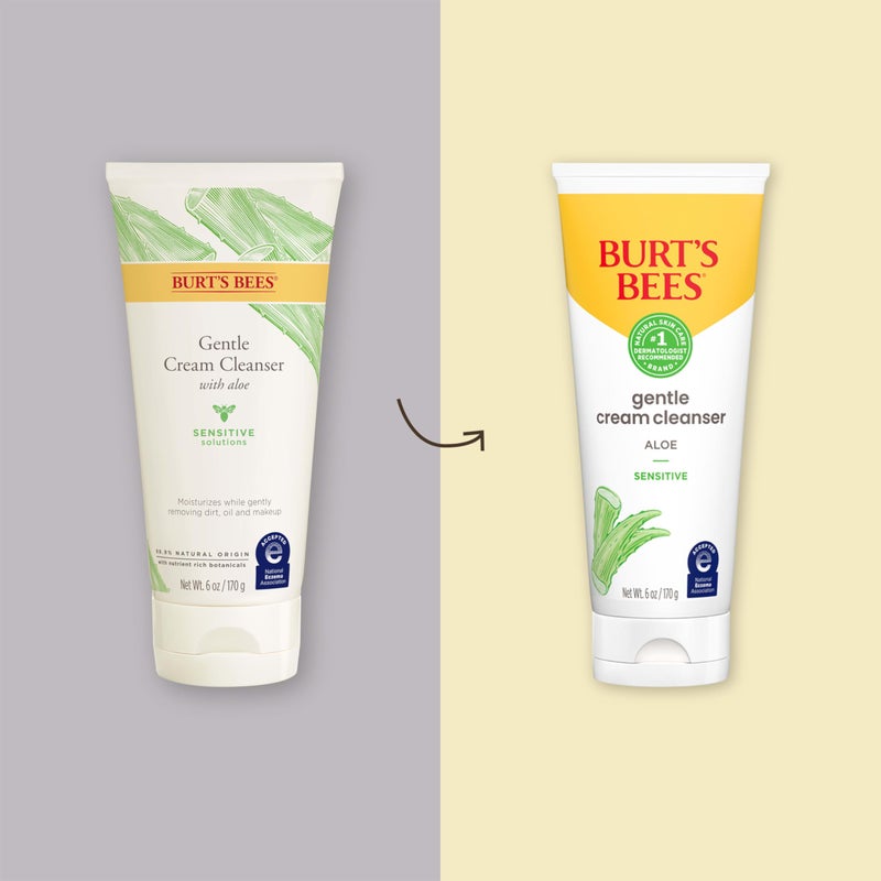 Burt's Bees Gentle Cream Cleanser with Aloe for Sensitive Skin, 98.9% Natural Origin, 6 Ounces - Image 2