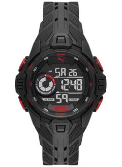 PUMA Men's Digital Watch With Red Silicone Strap 5 ATM-P5042