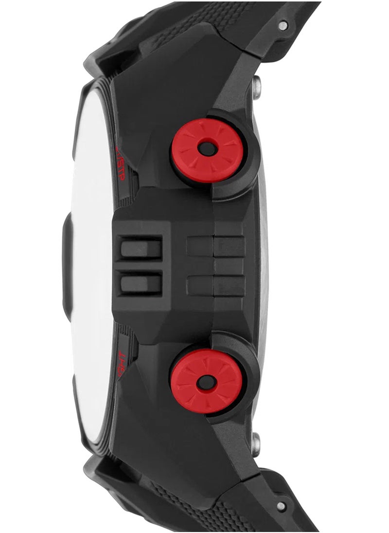 PUMA - PUMA Men's Digital Watch With Red Silicone Strap 5 ATM-P5042 - Image 1