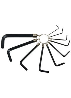 Stanley 10-Piece Anti-Corrosion Hex Keys On Ring Set Black  2 x 9 x 22 cm STMT69213-8  - Image 1