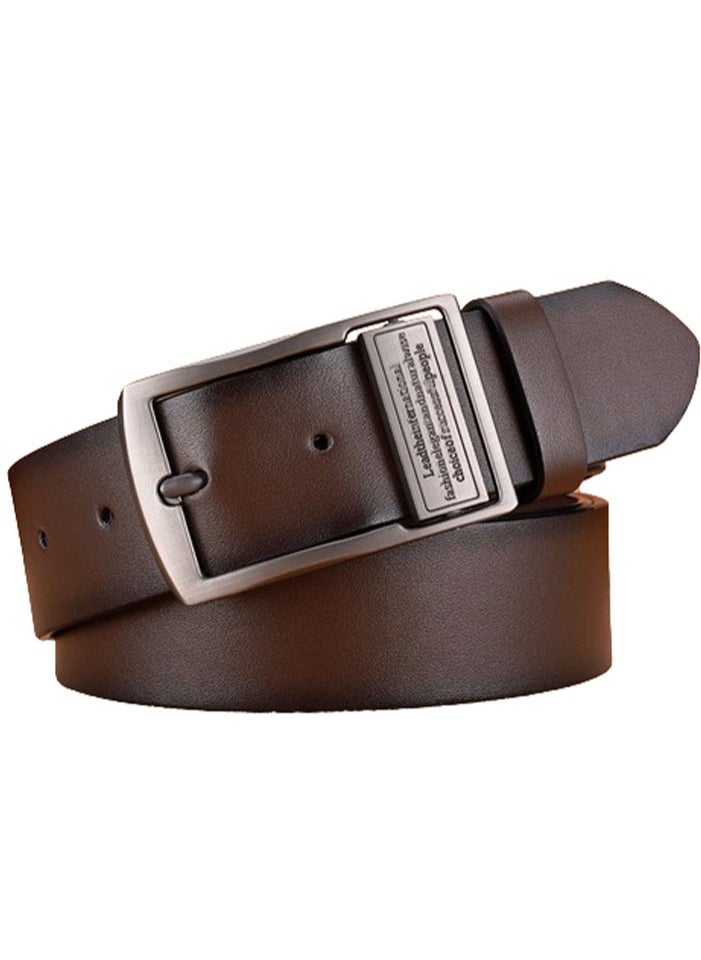 Generic Men's Leather Belt 130cm Long, 3.8cm Wide  - Image 1