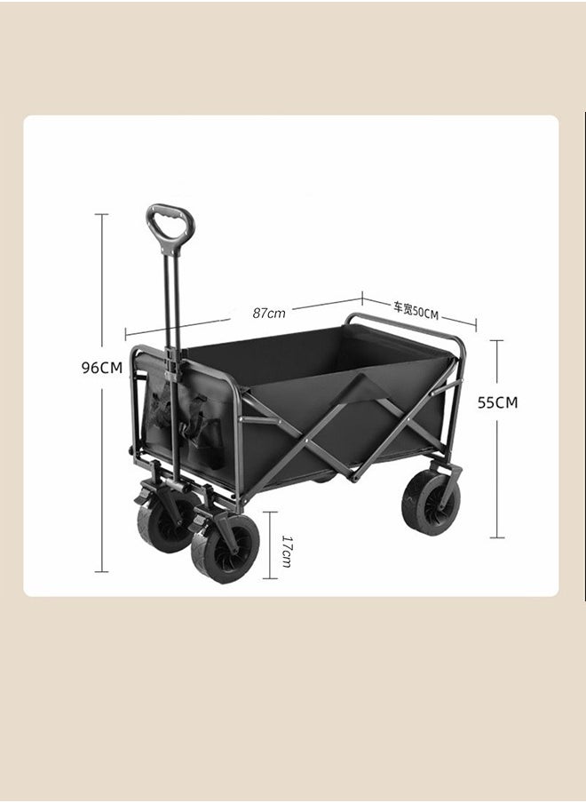HaveDream Large Capacity Outdoor Camping Folding Trolley (Black)  - Image 2