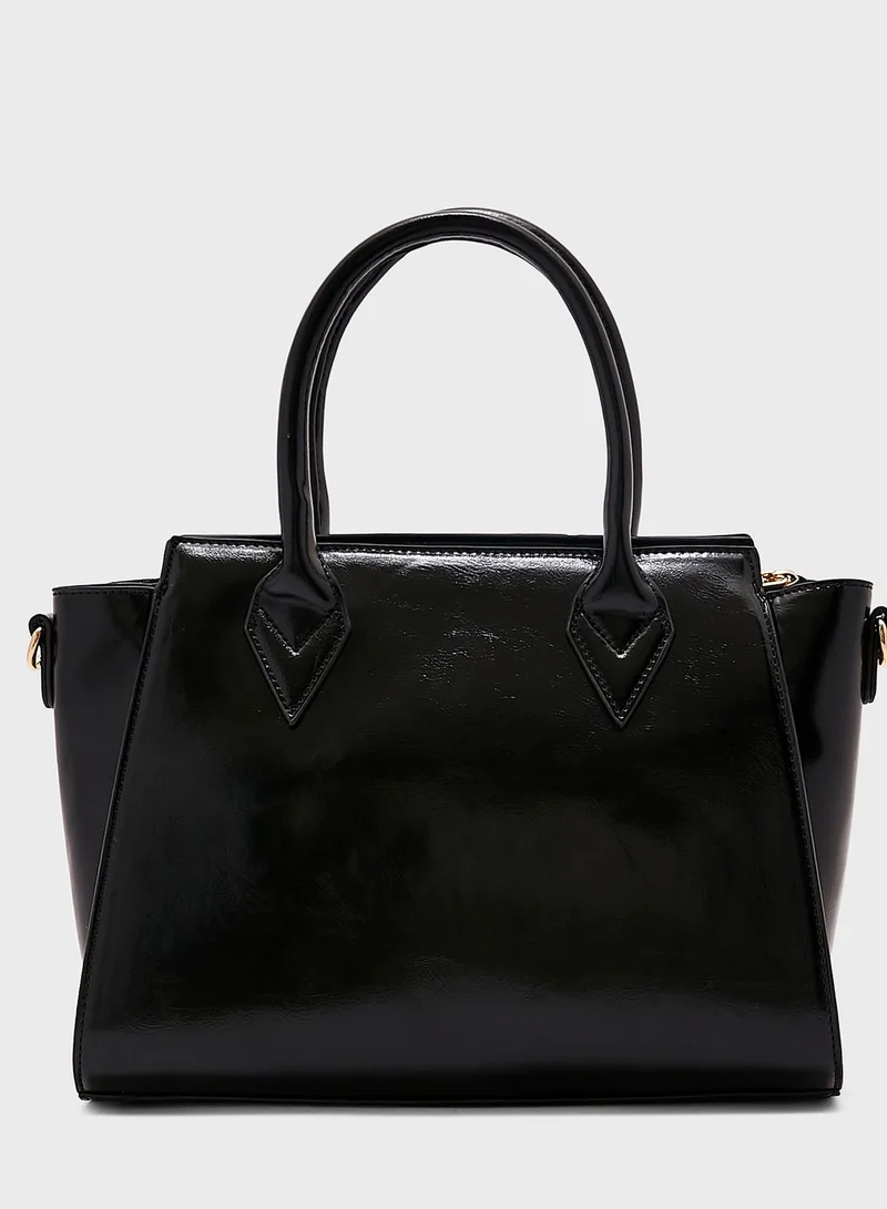 Khizana Tonal Line Detail Tote Bag