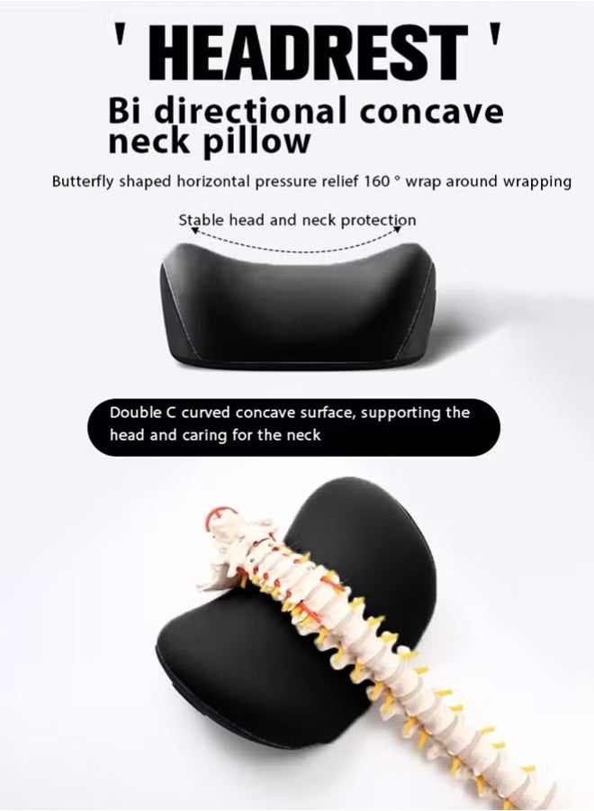 Seat Cushion And Lumbar Support Pillow for Car Back Support Pillow with Memory Foam Pad Back Cushion for Back Pain Relief Improve Posture Cushion - Image 3