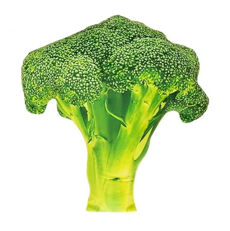 GracesDawn Green Simulation Vegetables red Peppers Broccoli Bitter Melon peas Cabbage Vegetable Stuffed Plush Toys Pillows Lumbar Pillows Ideal Gift for Children Broccoli 185 inches Long - Image 1