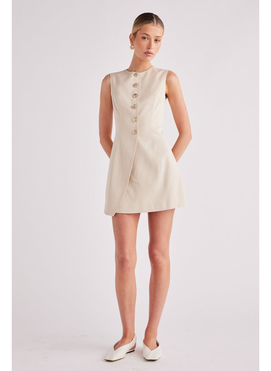 SNDYS Button Detailed Emilie Dress  - Image 1
