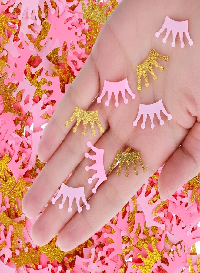 Larrel 300 PCS Crown Confetti, Glitter Crown Decor Table Confetti Princess Party Centerpieces for Birthday Party Table Baby Shower Decorations (Gold,Light Pink, Pink) - Image 5