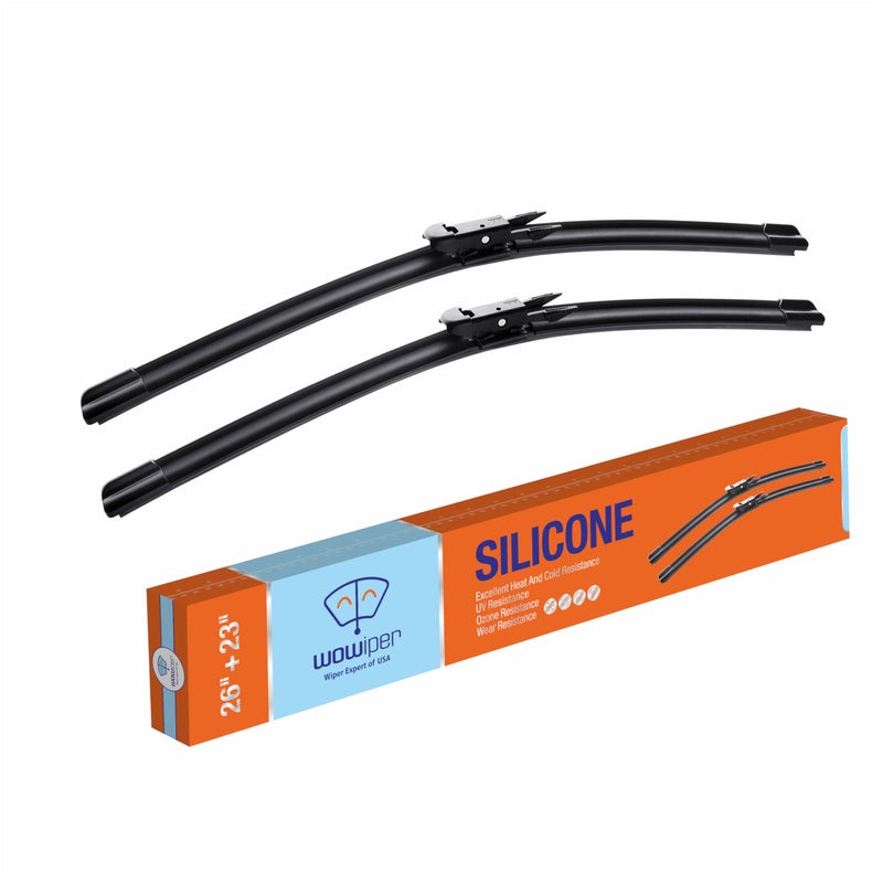 WOWIPER OEM 2623 Pinch Tab Silicone Wiper Blade Replacement for Toyota Tundra 20212007Sequoia 20222008 Superior AllSeasons Windshield Wiper BladeSet of 2