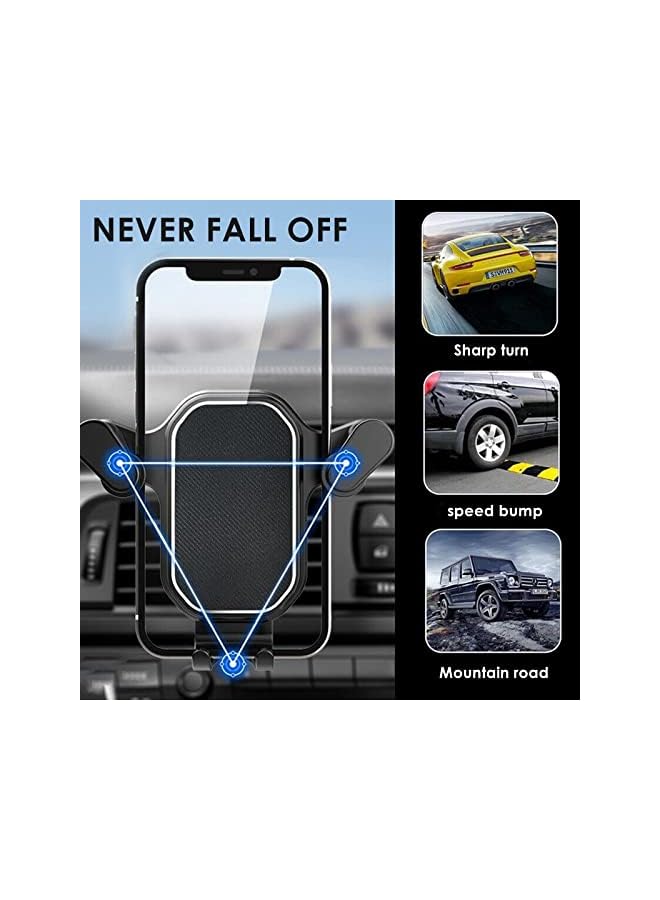 Green Tiger Car Phone Holder Mount for Transversal/Vertical Vent, [Upgraded Never Fall Metal Clip] Handsfree Cell Phone Holder for Car,Compatible With All Phones - Image 2