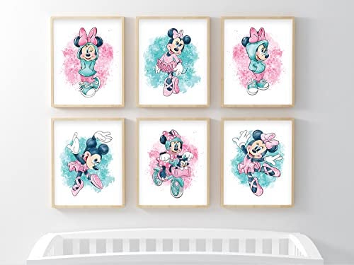 Nistio® Minnie Mouse Wall Prints, Minnie Mouse Wall Art for Girls, Minnie Mouse Wall Décor, Set of 9, 8x10 inches (Unframed) - Image 4