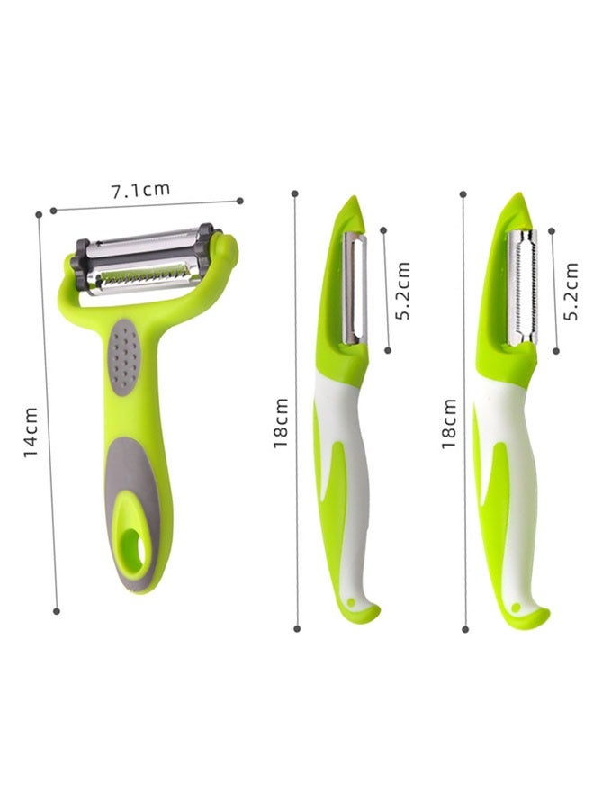 HAWAWA 3pcs Vegetable Peelers for Kitchen, 3 in 1 Potato Peelers Stainless Steel Professional Peeler for Potato, Apples, Carrots, Cucumber and Various Vegetables and Fruits - Image 2