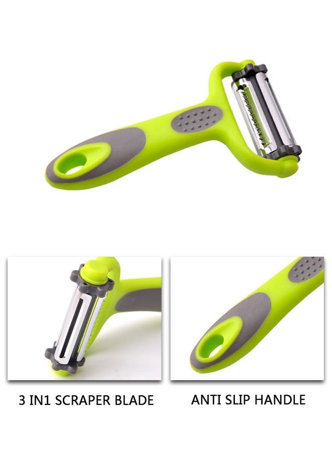 HAWAWA 3pcs Vegetable Peelers for Kitchen, 3 in 1 Potato Peelers Stainless Steel Professional Peeler for Potato, Apples, Carrots, Cucumber and Various Vegetables and Fruits - Image 4