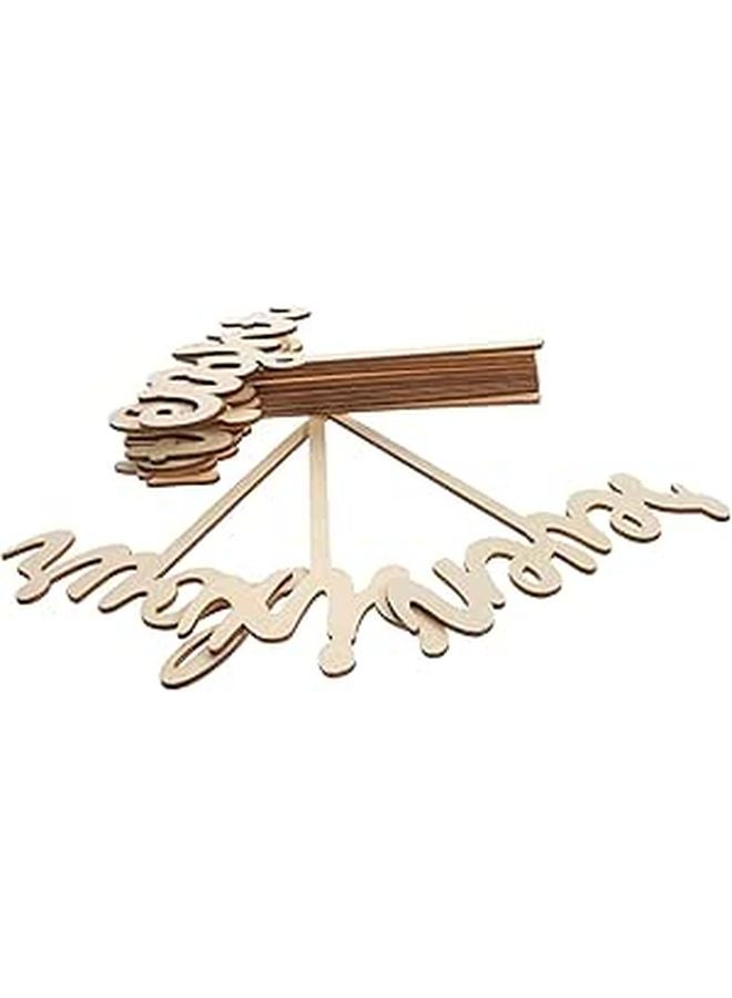 Gold Wooden Table Numbers On Sticks 12Pcs Wedding Seating Assignments Place Cards - Image 1