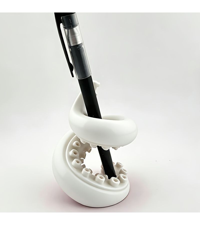 White Octopus Pen Holder Office Desk Storage Rack Ornament - Image 3