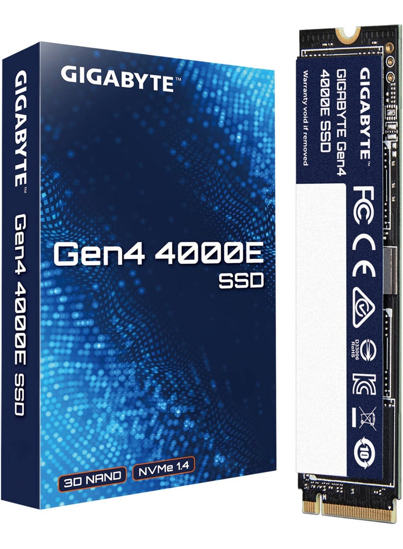جيجابايت قرص SSD داخلي Gen4 4000E، سعة 500GB، واجهة PCI Express 4.0x4، واجهة NVMe 1.4، شكل M.2 2280، سرعة قراءة متسلسلة تصل إلى 3600 MB/s وسرعة كتابة متسلسلة تصل إلى 3000 MB/s | G440E500G - Image 1