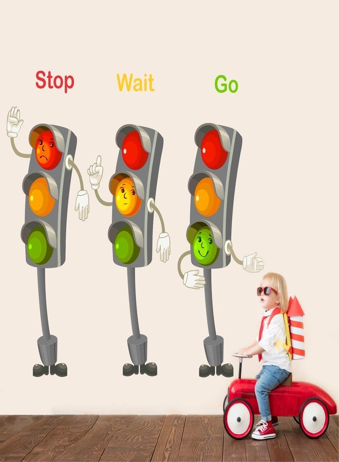 عصا لي ملصقات جدارية StickMe 'إشارات الشوارع - إشارة المرور - للأطفال - الرضع - الأطفال - التعلم - الحضانة - ما قبل المدرسة - روضة الأطفال - إبداعية - ملونة' - SM705 (متعددة الألوان، فينيل - 120 سم × 90 سم) - Image 4