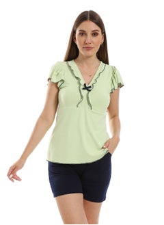 womens Top With  Short Pajama Set
