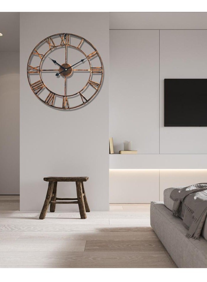 عام الأرقام الرومانية جولة ساعة الحائط البرونزية - Image 4