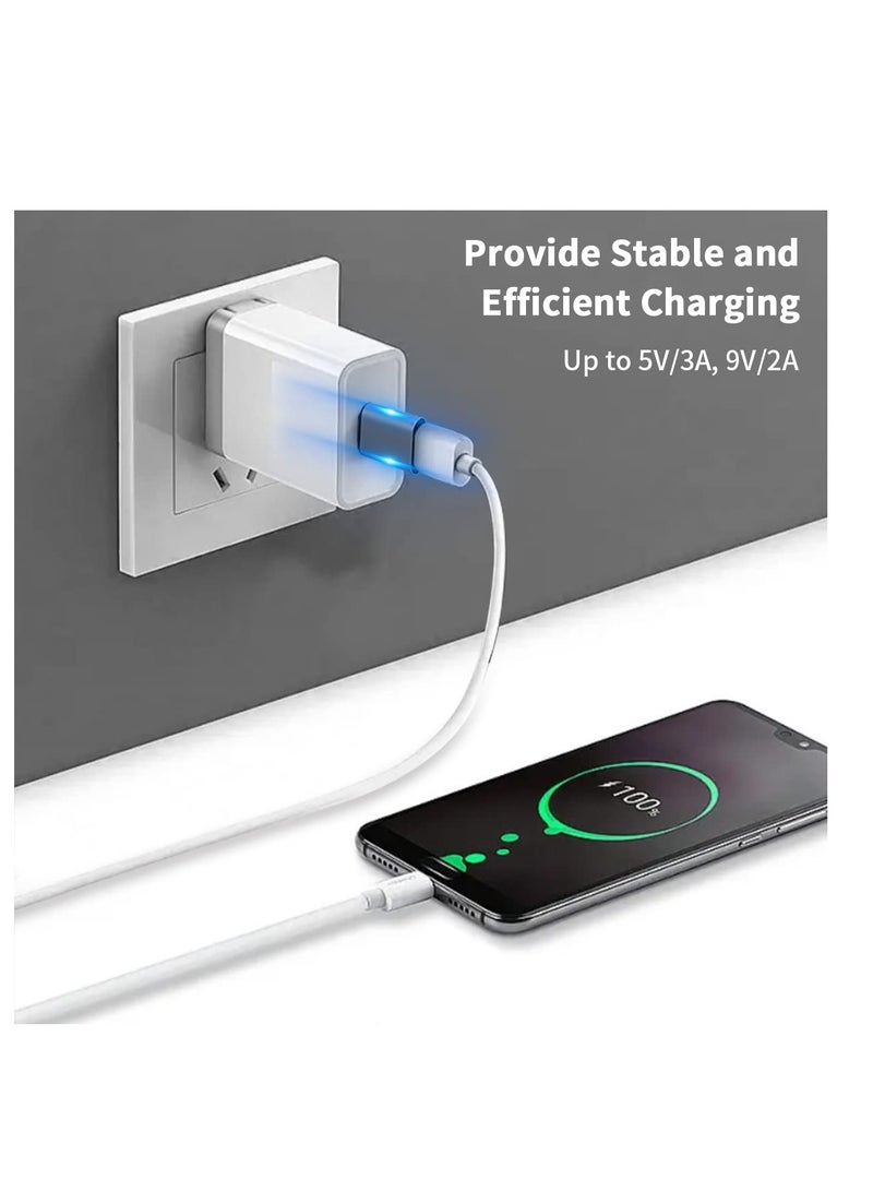 Excefore 2 Pack USB Male to USB Type C Female Adapter, 3.1 USB A to C Adapter, OTG Fast Charging, Suitable for iphone, Laptop, Power, MacBook - Image 2