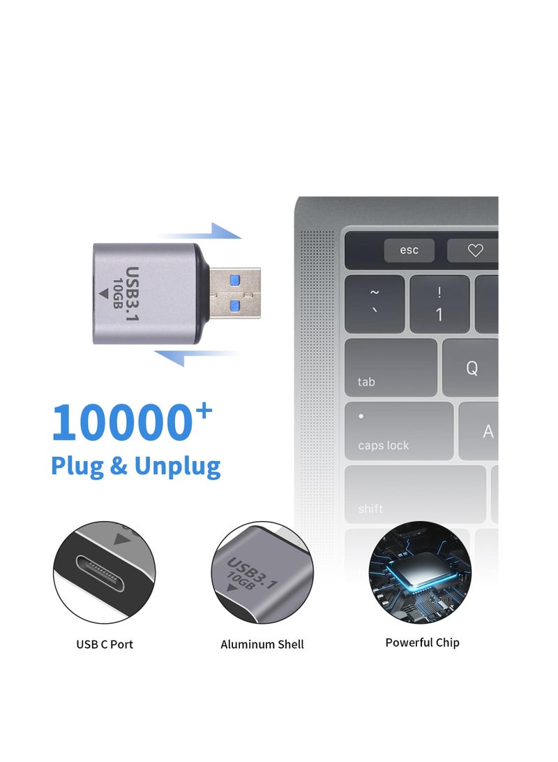 Excefore 2 Pack USB Male to USB Type C Female Adapter, 3.1 USB A to C Adapter, OTG Fast Charging, Suitable for iphone, Laptop, Power, MacBook - Image 5