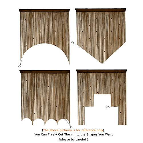 YaoYue Beaded Curtain Door String Curtains for Doorways Tassels Beads Hanging Fringe Hippie Window Hallway Entrance Wall Closet Bedroom Privacy Decor (Dark Brown, 39" W x 79" L (Pack of 1)) - Image 5