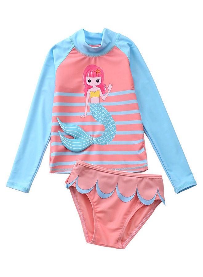 NIBEMINENT 2-Piece Girl's Cute Swimwear Set 100cm