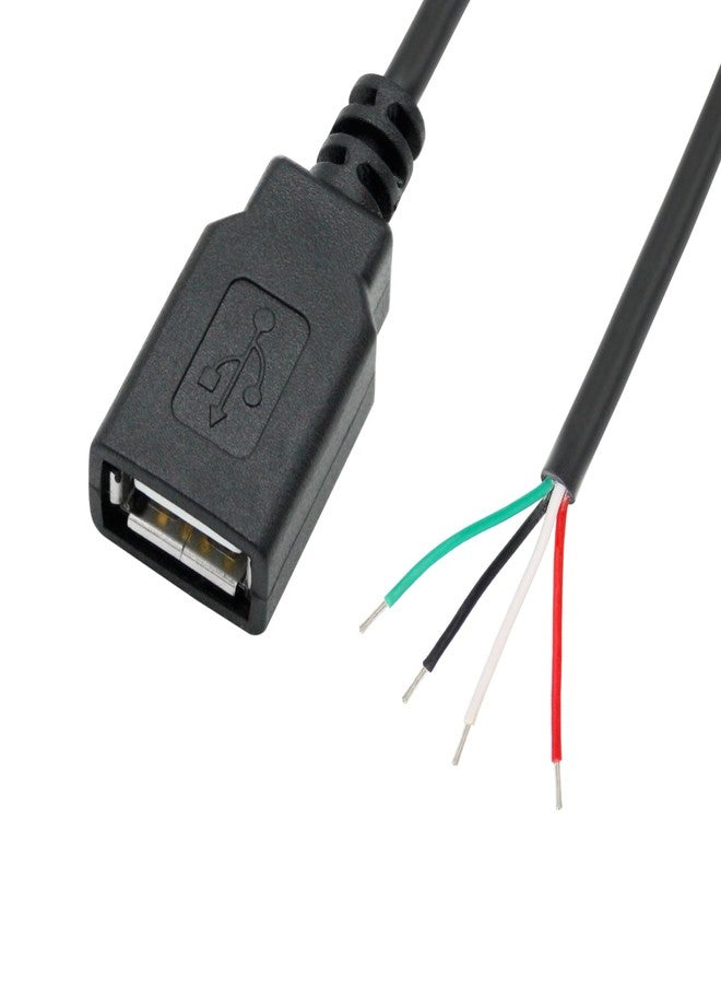 Maixbomr 4Pcs Short USB A Female to 4 Pin Bare Wire 11inch, USB 5V/2A 4 Pin Pigtail Open End Power and Data Cable, for Equipment Installed or Replacement Repair DIY Cable - Image 2