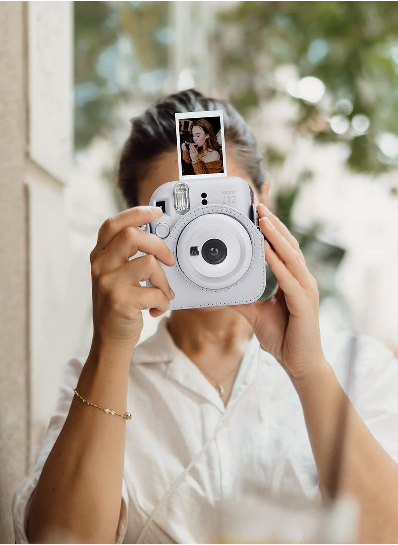Generic PU Leather Protective Case for Fujifilm Instax Mini 12/Polaroid Mini 12 Instant Camera, Removable Design with Adjustable Shoulder Strap for Easy Carrying and Protection.  - Image 4