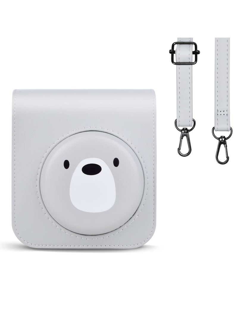 Generic PU Leather Protective Case for Fujifilm Instax Mini 12/Polaroid Mini 12 Instant Camera, Removable Design with Adjustable Shoulder Strap for Easy Carrying and Protection.  - Image 1