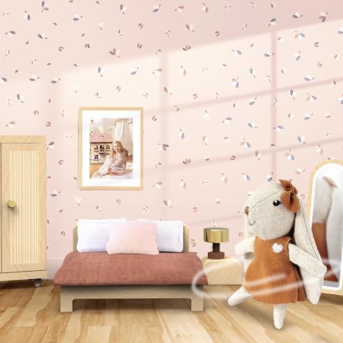 SPEEDY MONKEY Doll House Bedroom Playset Wooden Playhouse with Bunny Character Furnitures Set for Kids Pretend Play Dollhouse and Imaginative Room Dcor Storytelling for Toddlers Preschoolers - Image 5
