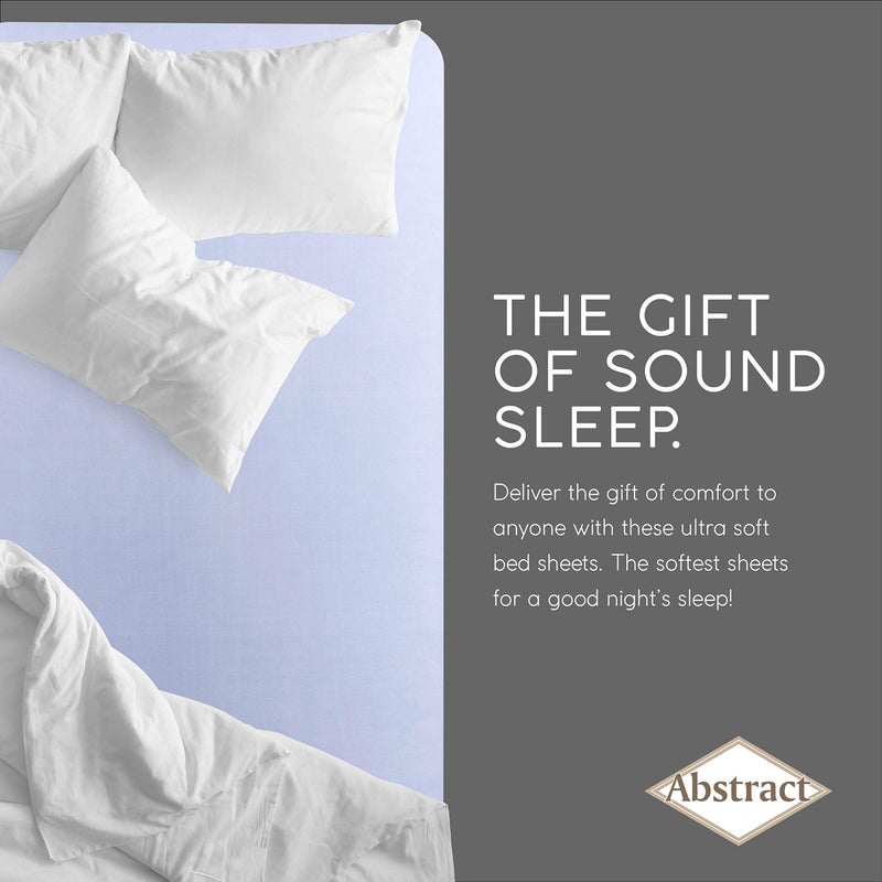 Abstract Fitted Bed Sheet - 100% Cotton Snug Fitted Bed Sheets for Narrow Twin/Rv Bunk/Camping Cot - Breathable Fabric - Deep Pockets Up to 12 Inch (Blue, Cot 33" x 75") - Image 5