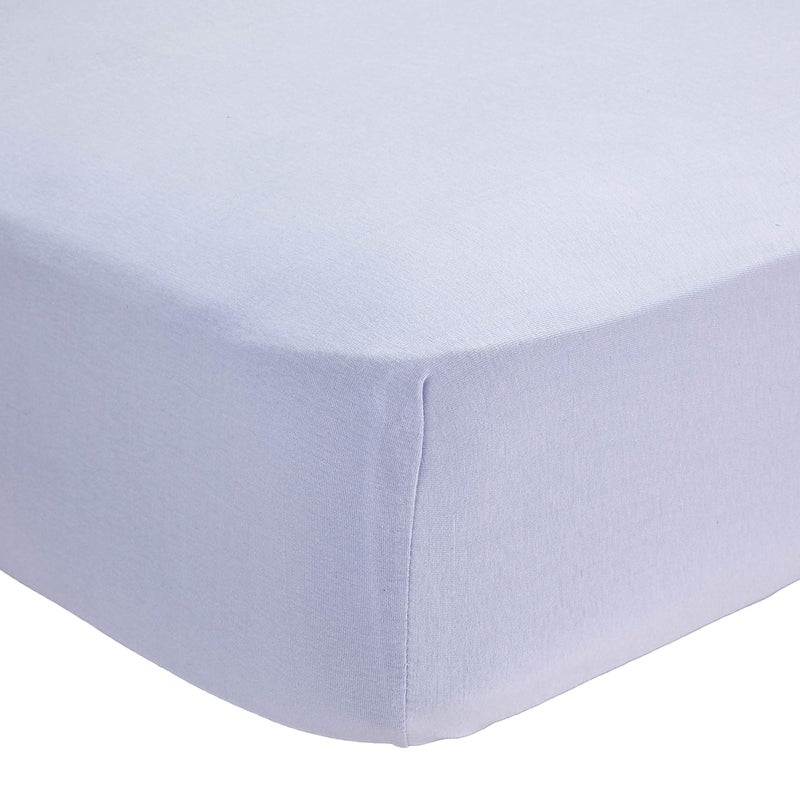 Abstract Fitted Bed Sheet - 100% Cotton Snug Fitted Bed Sheets for Narrow Twin/Rv Bunk/Camping Cot - Breathable Fabric - Deep Pockets Up to 12 Inch (Blue, Cot 33" x 75") - Image 1