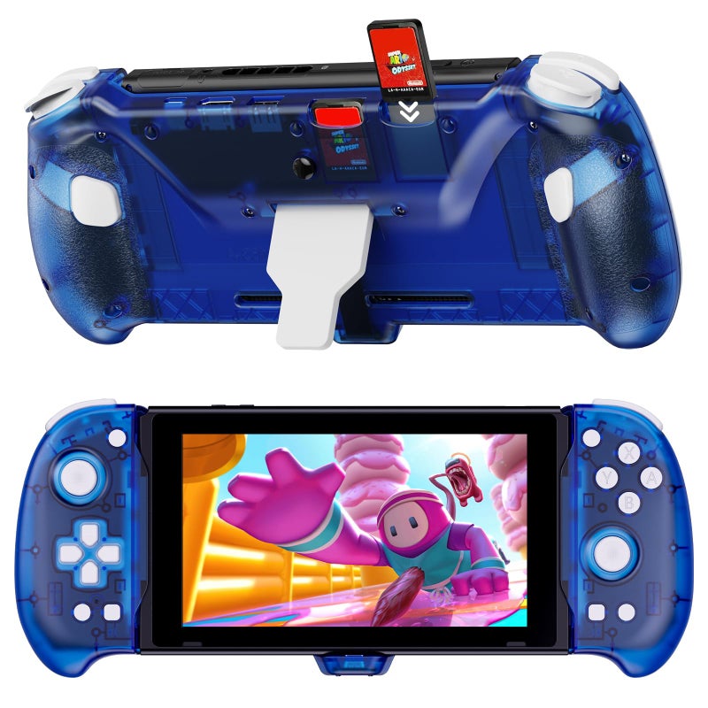 NexiGo Hall Effect Gripcon with Kickstand and HDMI Out for TV Docking Hall Sensing Joystick for SwitchSwitch OLED Handheld Mode 4K1080P Supported HDMI and USB 30 Port Blue - Image 2