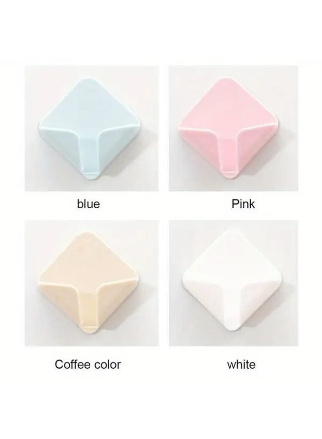 Coffee 12pcs Heavy Duty Adhesive Plug Hooks No Drill Installation Space Saving Cable Organizer - Image 1