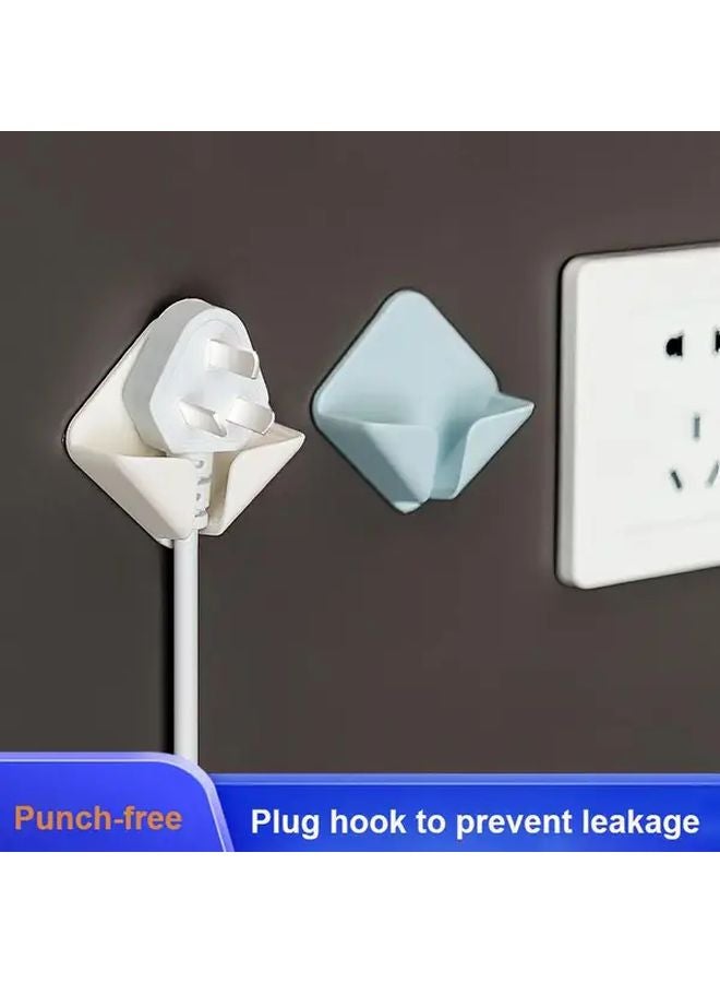 Coffee 12pcs Heavy Duty Adhesive Plug Hooks No Drill Installation Space Saving Cable Organizer - Image 5