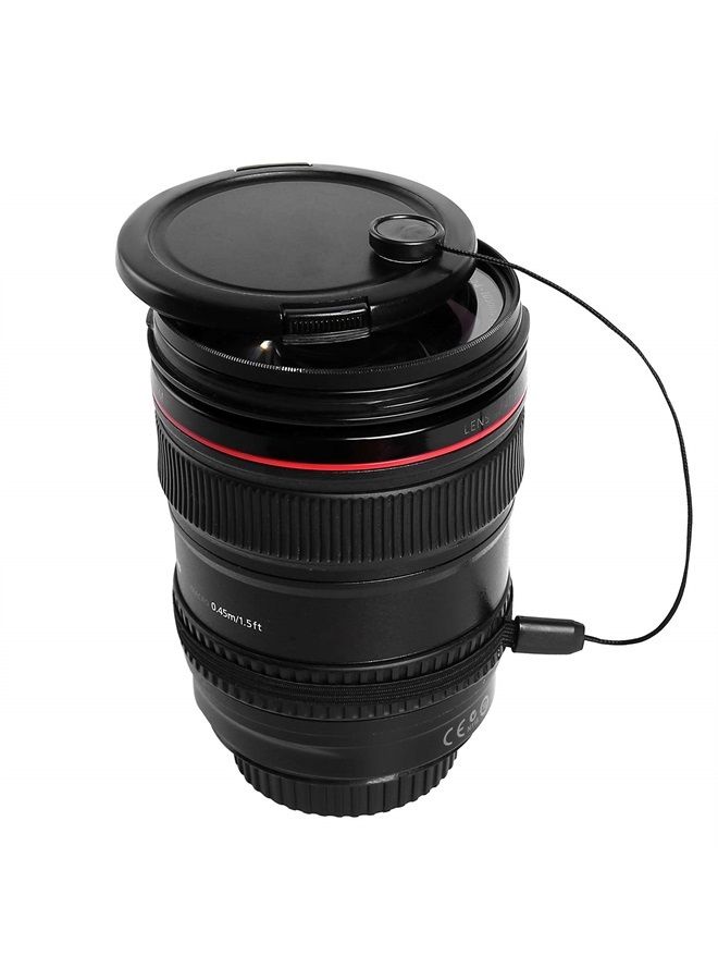 CarPro Camera Lens Cap Keeper Lens Cap Holder Prevent Lens Cap Lost for DSLR SLR Camera Canon/Nikon/Sony/Panasonic/Fujifilm Camera with Microfiber Cleaning Cloth (8 Pack) - Image 2