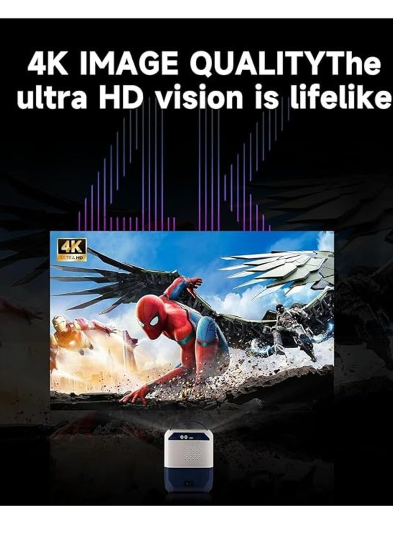 Umiio Q5 4k Tv system,Wifi 6, Smart Projector Compatible with Android, iOS,PC, Screen Projection-White  - Image 4