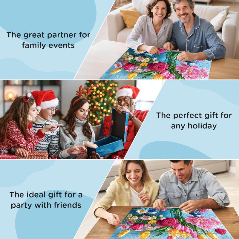 DAGIRT 500 Piece Puzzle for Adults, Beautiful Flower Puzzles for Adults Senior, Age 12+, Tulip Rose Jigsaw Puzzles 500 Pieces, Challenging Puzzle Perfect Game Nights for Family Friend 20.5 X 15 Inches - Image 5