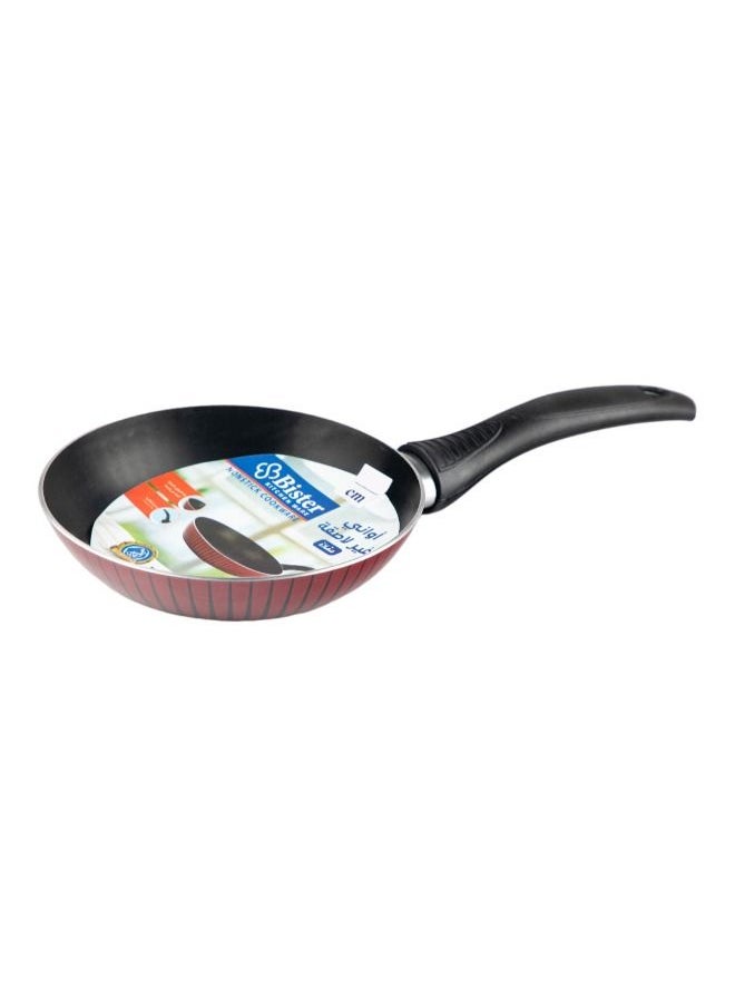 Bister - Stripy Classy Frying With Aluminium 2 Layered with Tefloan Coating,16 cm, Drak Red Color - Image 1