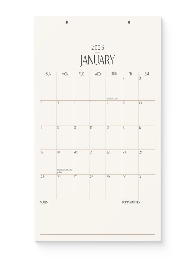Karto Versatile Calendar 2026 - Vertical 8.5x11 inch From January 2026 to June 2027 - Easy Planning with the Aesthetic Monthly Calendar - Beige - Image 1