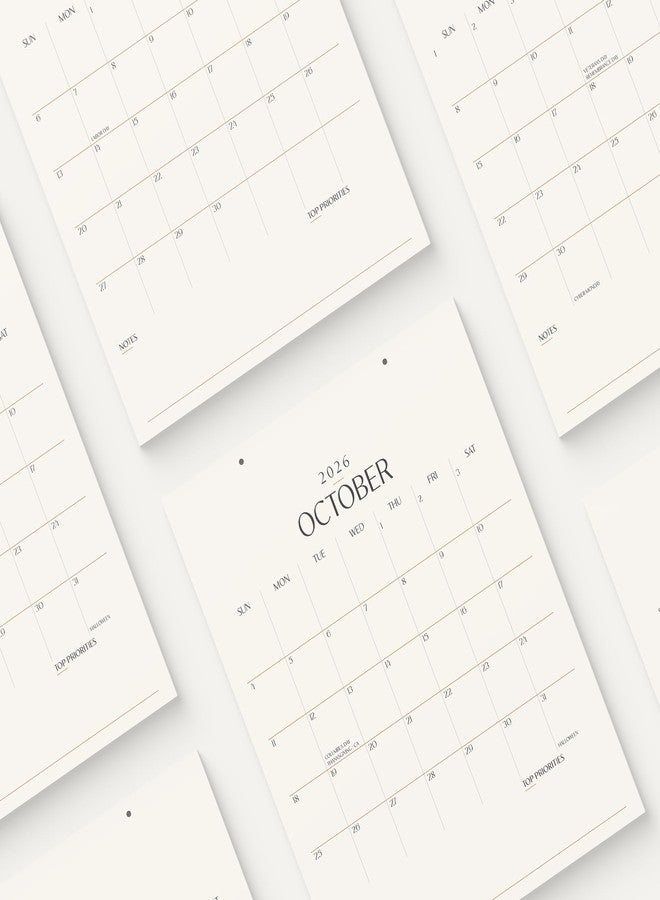 Karto Versatile Calendar 2026 - Vertical 8.5x11 inch From January 2026 to June 2027 - Easy Planning with the Aesthetic Monthly Calendar - Beige - Image 4