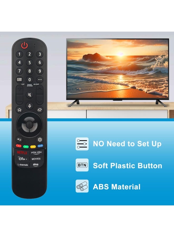 البيت البعيد جهاز تحكم صوتي بديل MR24GA مناسب لطرازات تلفزيونات MR22GN وMR22GA الذكية OLED QNED Nano - Image 2