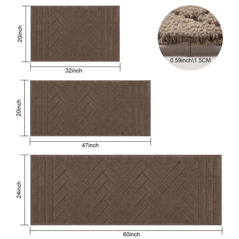 Tindbea Dog Mat for Muddy Paws,Absorbs Moisture Dirt Non-Slip Washable Mud Mat for Dogs,Soft Rubber Backing Front Inside Pet Rug for Entryway, Mud Dog Paws, Patio(24"x59",Latte) - Image 5