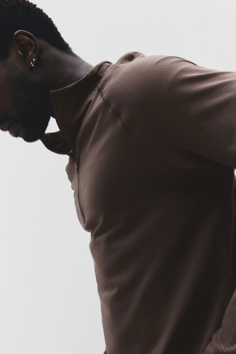 H&M  Muscle Fit Zip top sports top with DryMove™ for Men | Best Price UAE