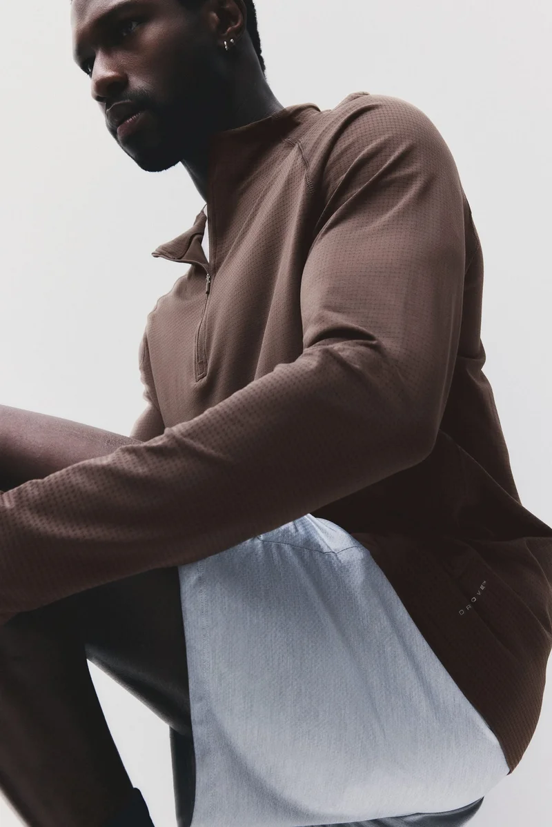 H&M  Muscle Fit Zip top sports top with DryMove™ for Men | Best Price UAE