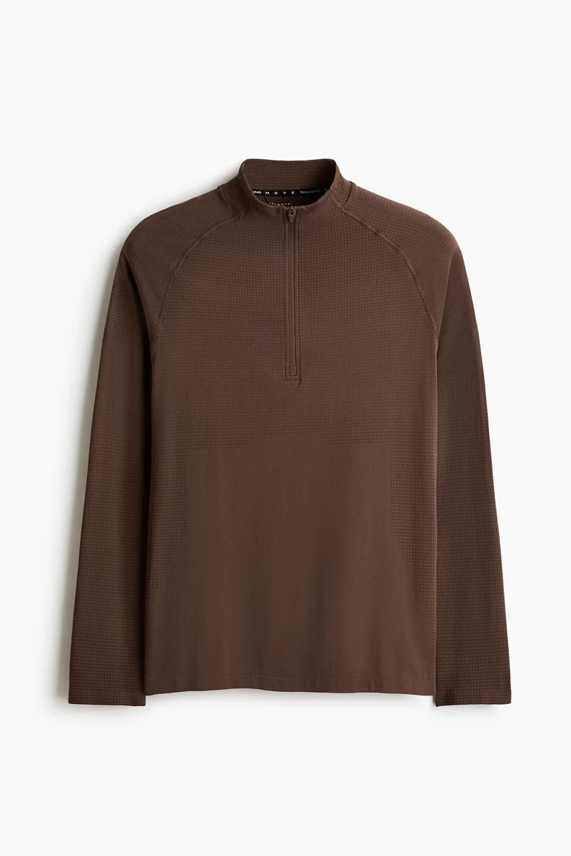 H&M  Muscle Fit Zip top sports top with DryMove™ for Men | Best Price UAE